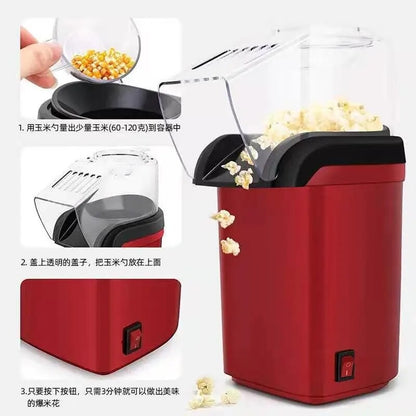 Máquina de Pipoca Mini Máquina de Pipoca Elétrica Eletrodoméstico Máquina de Pipoca Totalmente Automática para Cozinha Doméstica