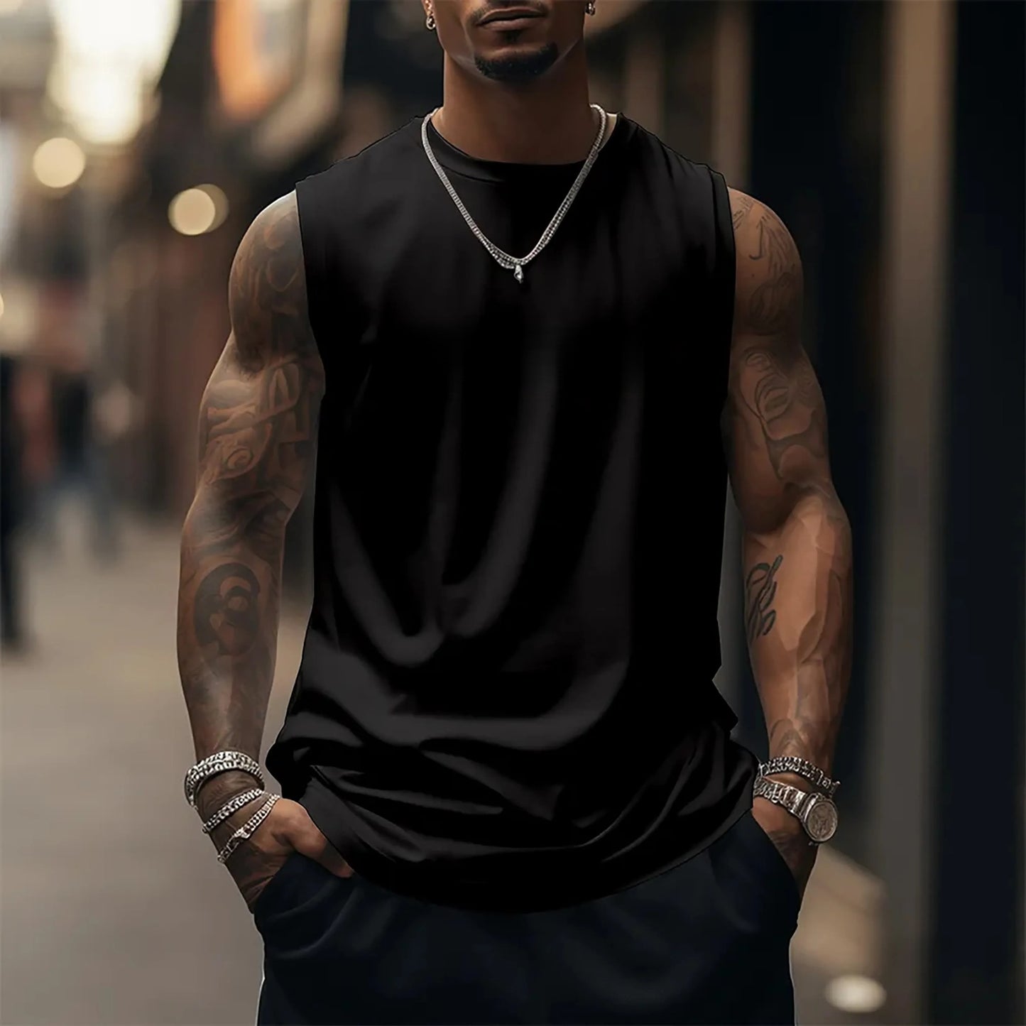 Camiseta Regata de Algodão Puro Estampada Dragon Ball Goku Anime Masculina e Feminina Estilo Esportivo Solto de Verão Americano
