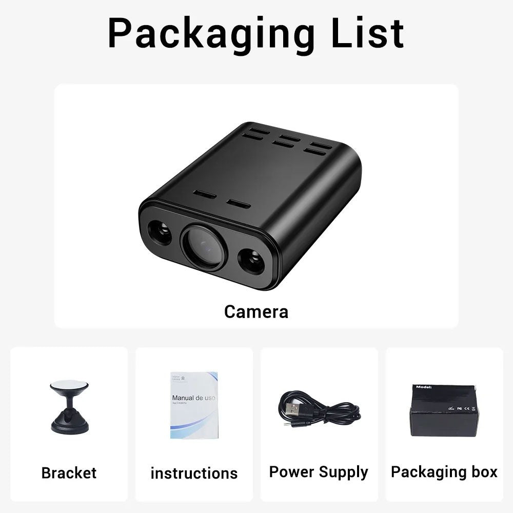 5MP WiFi Camera Indoor Built in Battery Security Protection Mini Camera IR Night Vision Smart Portable CCTV Video Surveillance