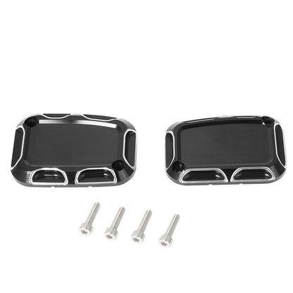 Tampa do Reservatório de Freio Mestre CNC de Moto Dianteira e Traseira para Harley Touring Road King Street Electra Glide Ultra V-Rod Night Rod