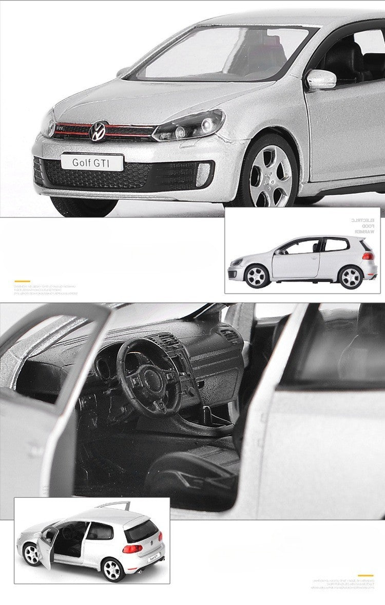 1:36 Volkswagen Golf 6 GTI Carro de Brinquedo Miniatura de Metal SUV Com Função de Recuo Portas Que Abrem Coleção Educacional Presente Infantil