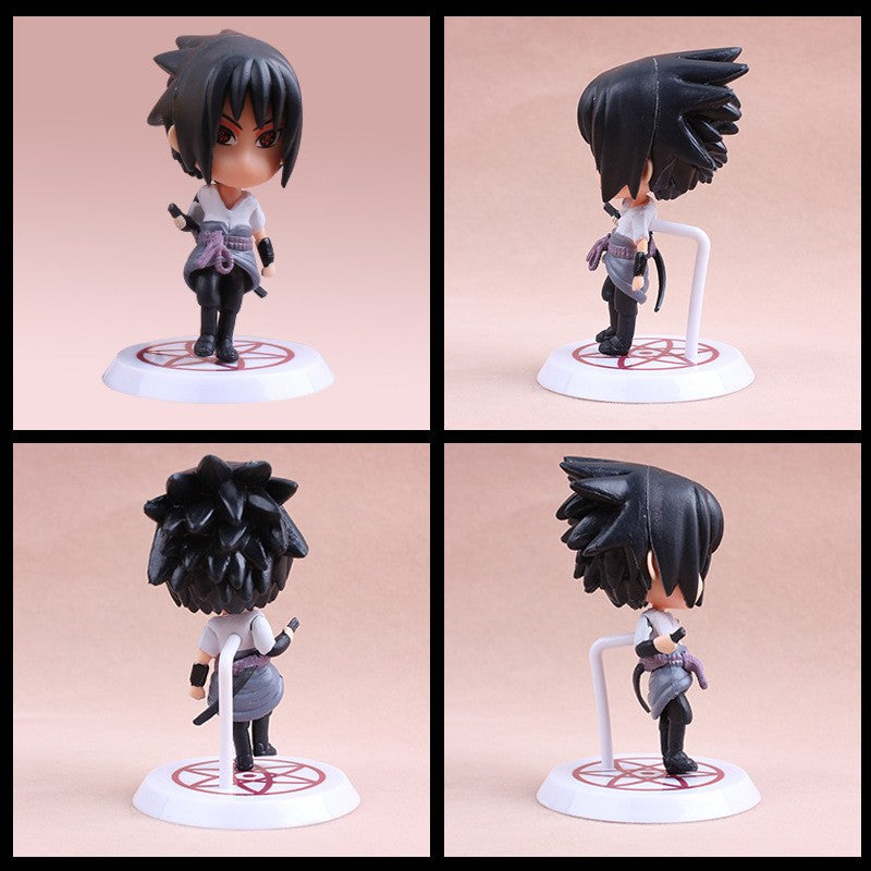 6 Pcs/12pcs NARUTO Sasuke Gaara Uchiha Madara Figure 7-8cm 2 Style Personality Base Mini Figurines  Naruto Figure