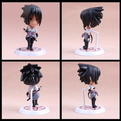 6 Pcs/12pcs NARUTO Sasuke Gaara Uchiha Madara Figure 7-8cm 2 Style Personality Base Mini Figurines  Naruto Figure