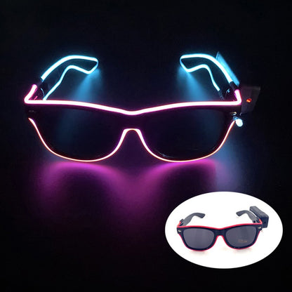 New Cool Wireless Glowing LED Light Up Glasses For Rave Festival Party Luminous Neon Mosaic Sunglasses Club Disco Eye Glasses