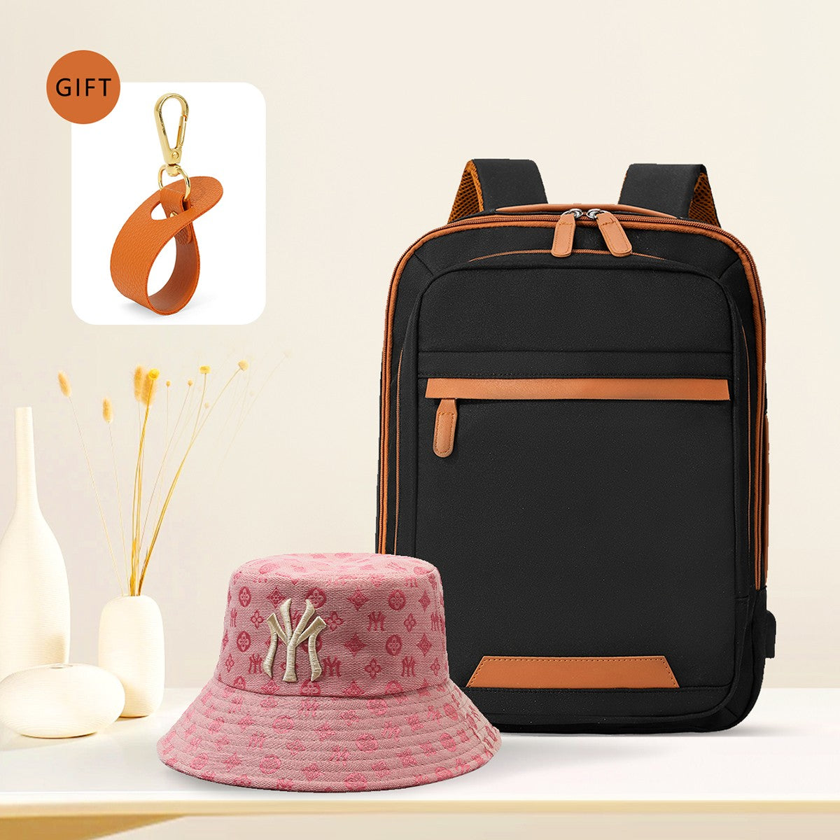 High-Quality USB Rechargeable Backpack Men's Waterproof Bag Large Laptop Backpack Unisex School Bag Youth Backpack