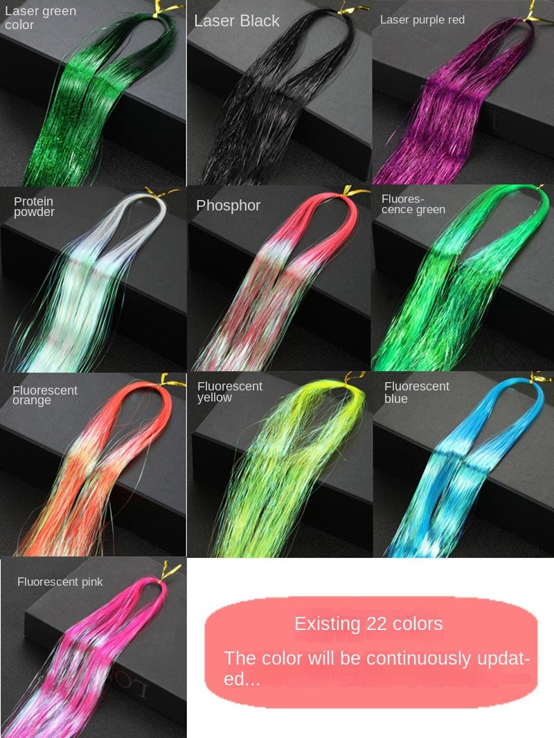 Hair Tinsel Kit With Tool 4200 strands Fairy Tinsel Hair Extensions 12 Color Sparkling Shiny Heat Resistant Highlights Glitter