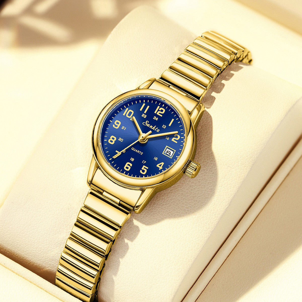 LIGE Sunkta Elegant Fashion Woman Watch Classic Luxury Auto Date Waterproof Simple Stainless Belt Watches for Women Montre Femme