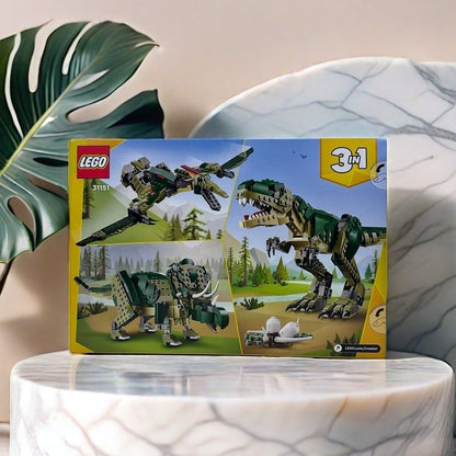 31151 LEGO T. rex, Brinquedo 3 em 1 de T-Rex LEGO - Conjunto de Construção de Brinquedo de Dinossauro para Crianças, Meninos e Meninas, Maiores de 9 Anos - 3 Opções de Construção