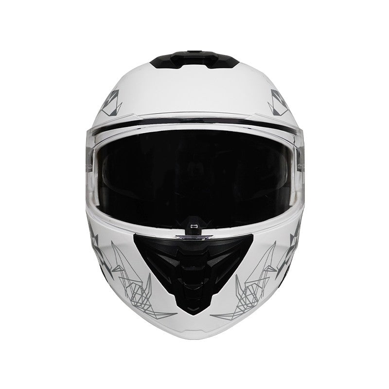 Capacete de motocross personalizado com lentes duplas elegantes para ambos os sexos, certificado pelo DOT e material ABS
