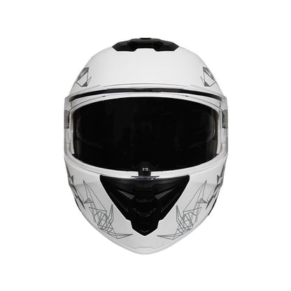 Capacete de motocross personalizado com lentes duplas elegantes para ambos os sexos, certificado pelo DOT e material ABS