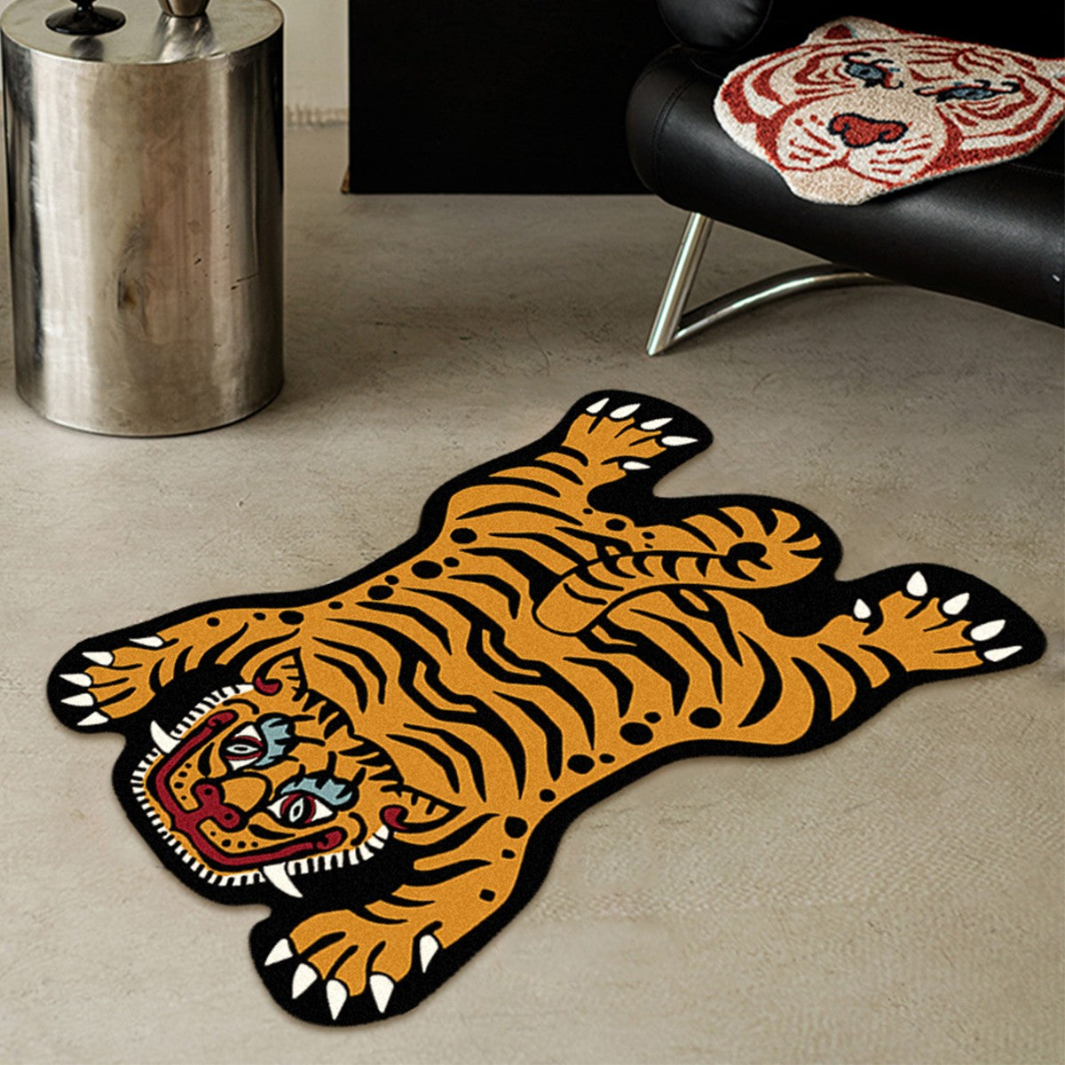 VIKAMA Cartoon Shaped Tiger Carpet Living Room Children's Bedroom Bedside Rugs Home Decor Non-Slip Kitchen Balcony Floor Mats