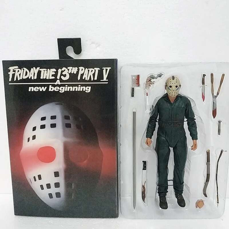 O 13º Brinquedo de Figuras NECA Sexta-Feira 13 Freddy Jason Voorhees Figura de Ação de Sangue Modelo Colecionável do Jason Presentes de Natal Halloween