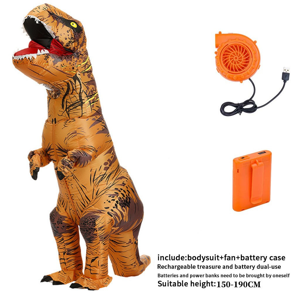 Tyrannosaurus Rex Inflatable Costume Adult Dinosaur Halloween Party Wear Fancy Dress Costume for Adults Festival Mascot