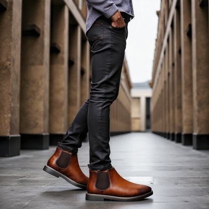 40~46 Botas Masculinas Chelsea Boots Marca Retrô Confortável Moda Masculina