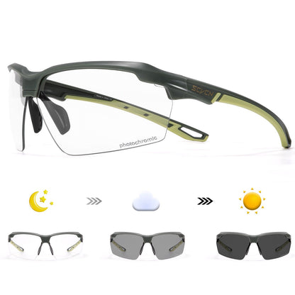 SCVCN Photochromic Cycling Glasses UV400 Outdoor Sports Running Glasses Men MTB Cycling Sunglasses Women Road Bike Glasses