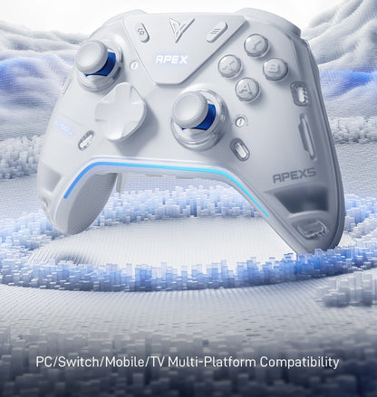 Flydigi Apex 5 Controller Gamepad Wireless Gamepad for PC /Switch/Phone/TV/Tablet Computer, Charging Dock with Cool RGB Screen