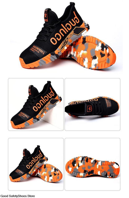 Fashion Safety Shoes With Steel Toe Cap Work Sneakers Men Women Work Shoes Puncture-Proof Work Safety Boots Safety Footwear 2024