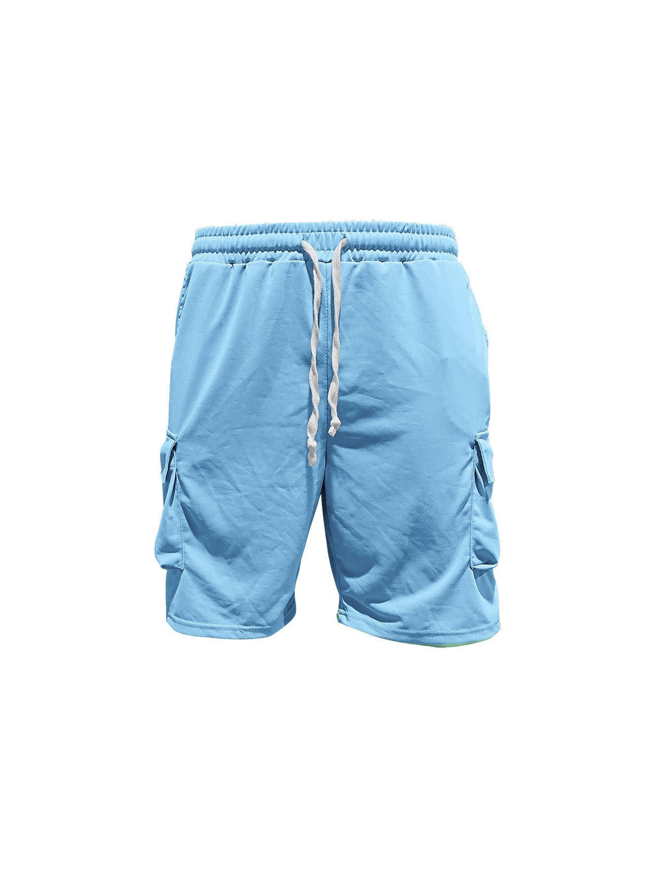 Summer new men's round neck short sleeve T-shirt shirt shorts two-piece suit loose large size ice