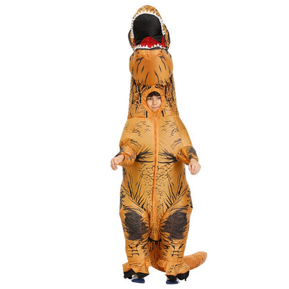 Adult Kids Inflatable Dinosaur Costume T-Rex Cosplay Party Anime Fancy Dress Suit Halloween Costumes for Man Woman