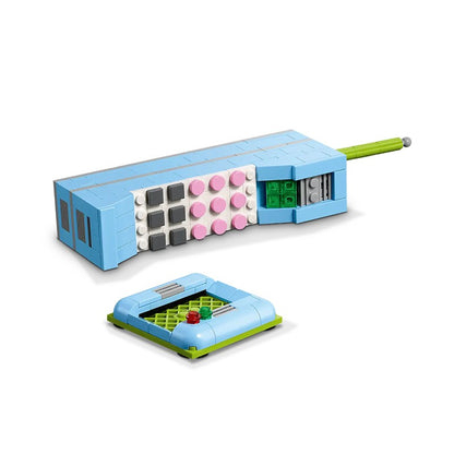 Lego telefone retrô blocos de montar brinquedos decoração de mesa para casa fácil de montar brinquedos educativos infantis presentes de feriado