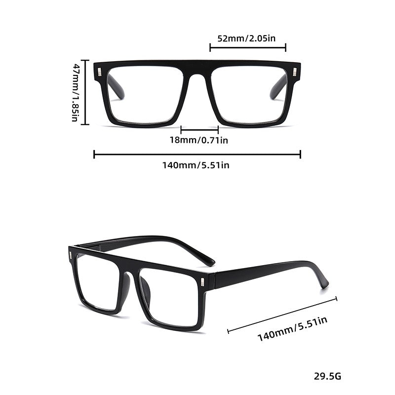 2/3PC New fashion large frame reading glasses trendy square frame rice nail middle-aged and elderly goggles reading glasses 2231