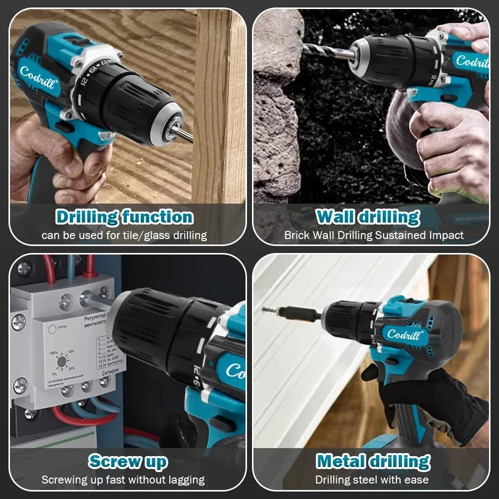 Parafusadeira/Furadeira de Impacto a Bateria Makita Original DDF487 18V, Motor Brushless, Ferramenta Elétrica Recarregável (somente ferramenta)