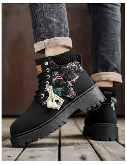 Men's boots four season classic big head casual boots soft sole non-slip breathable Joker high-top outdoor comfort tooling boots