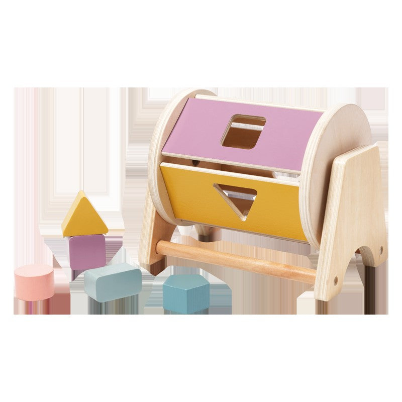 Newest Wooden Drum Baby Toys Bright Color Sensory Montessori Drum Toys Hottest Kids Rolling Drum Toys Early Childhood Education