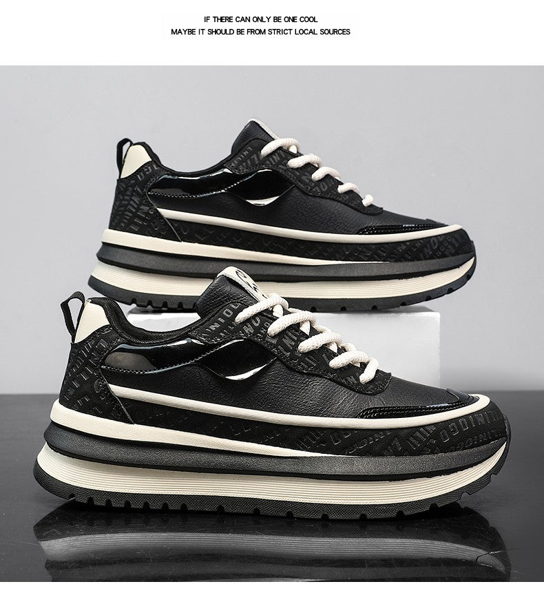 PARZIVAL Men Sneakers Casual Shoes Fashion Outdoor Sports Shoes Runner Tenis Trainer Leather Running Shoes Breathable Men Shoes