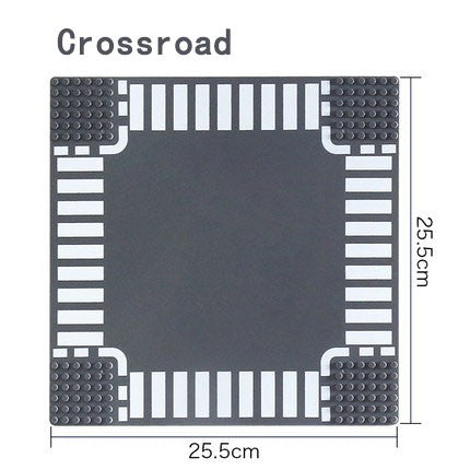 Placa de Base para Construção 32*32 Blocos de Montar Compatível com Todas as Marcas Cidade Rua Estrada Base Reta Cruzamento Curva Junção em T