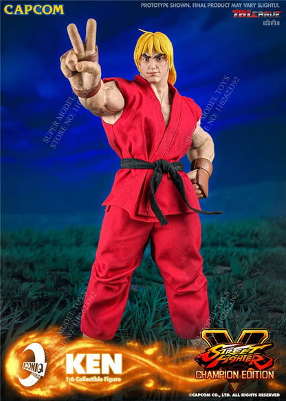 Iconiq Studio x Capcom IQGS-04 1/6 Escala Homem Soldado Ken Masters Lutador Conjunto Completo Boneco de Ação Colecionável de 12 polegadas