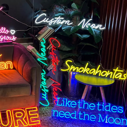 Custom Neon Sign Private Neon LED Light for Family Birthday Bar Wedding Party Company Business Logo Neon Lamp Night Light Indoor
