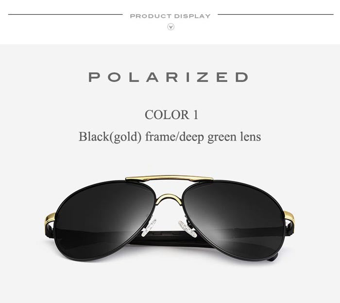 Outdoor Driving Sunglasses Mens Fashion Pilot Polarized Sun Glasses Men Women Polycarbonate Lenses 0945
