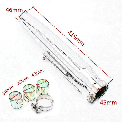 Universal Motorcycles Tapered Slip-On Exhaust Muffler Pipe Chrome/black for Harley Bobber Chopper Cafe Racer Racing