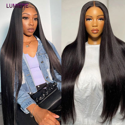 Cabelo Humano Liso Extenso de 8 a 40 polegadas, Pacotes de 1/3/4 peças, Cabelo Brasileiro para Mega Hair, Cabelo Humano Cru, Pacotes em Oferta, Extensões de Cabelo Virgem Lumiere
