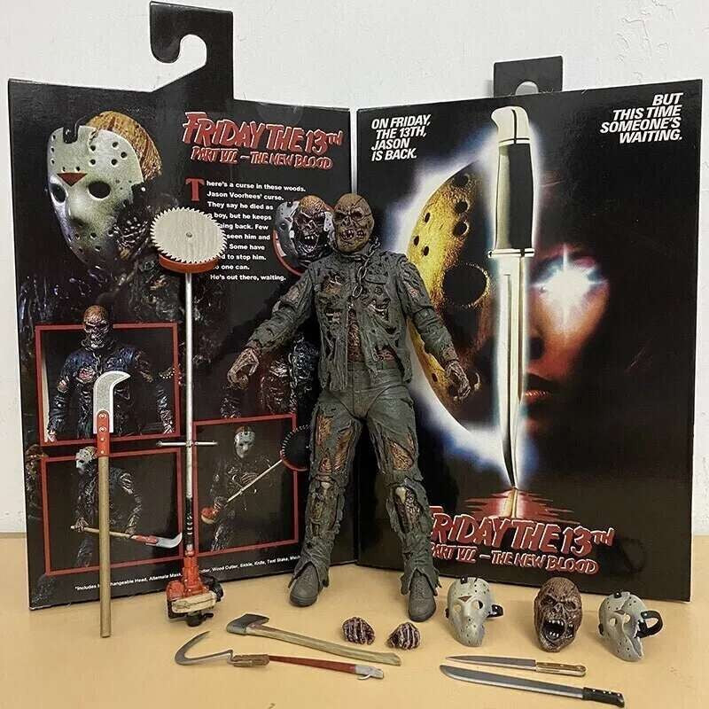 O 13º Brinquedo de Figuras NECA Sexta-Feira 13 Freddy Jason Voorhees Figura de Ação de Sangue Modelo Colecionável do Jason Presentes de Natal Halloween