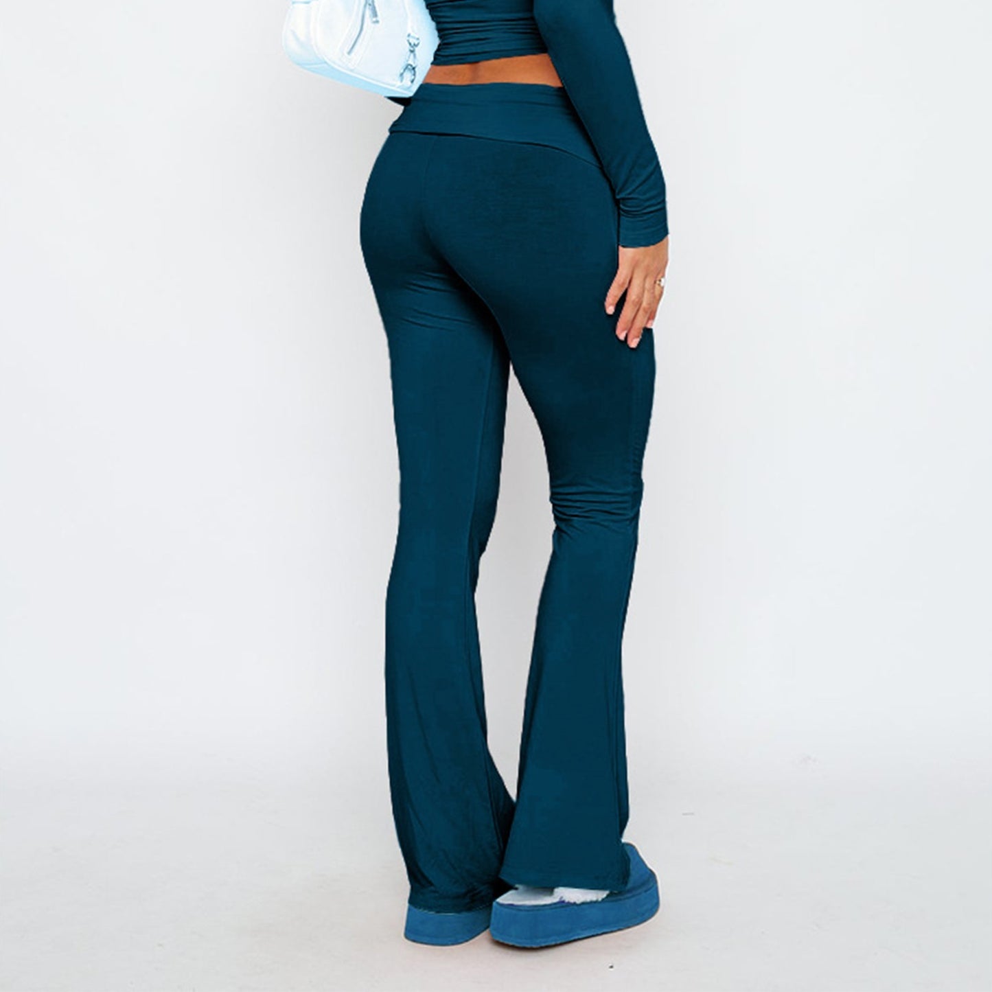 Women Flare Leggings High Waist Wide Leg Yoga Pants Seamless Fitness Workout Tights Gym Sports Trousers Casual Slimming Clothing