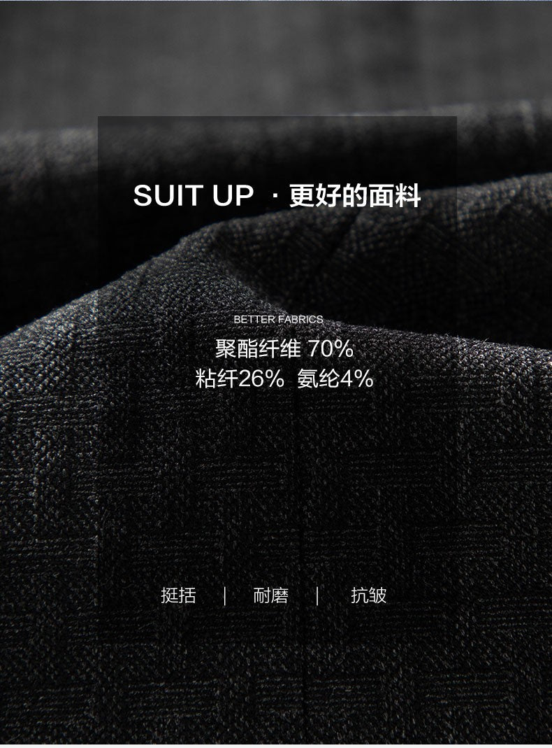 2025 Men's High-End Boutique Wool Suit Casual Business Top Coat Fashion Gentleman Party Four Seasons Elegant Tailored Suit