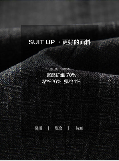 2025 Men's High-End Boutique Wool Suit Casual Business Top Coat Fashion Gentleman Party Four Seasons Elegant Tailored Suit