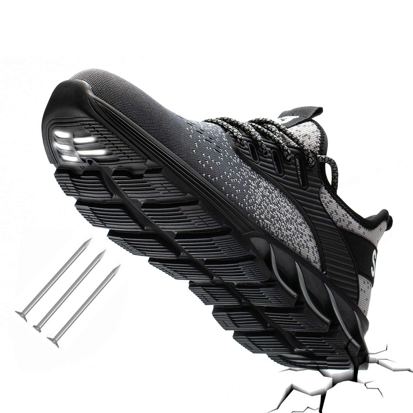 SUADEX Men Women Safety Shoes Steel Toe Boots Anti-Smashing Work Shoes Lightweight Breathable Composite Toe Men EUR Size 37-48