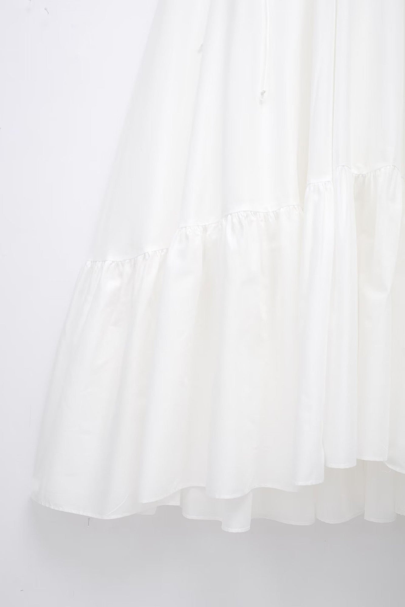 TFMLN New Elegant Women's Tierred Long Dress Summer Classic Fashion Solid Side Zipper Dresses High-Waist A-line Party Soft Dress