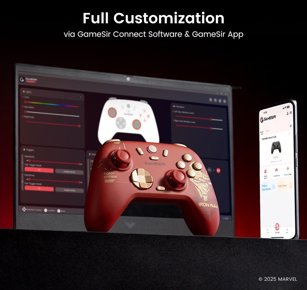 GameSir Nova 2 Lite Iron Man Edition PC Gamepad Wireless Controller for Windows iOS Android Mobile Steam Switch 2&1 Controle