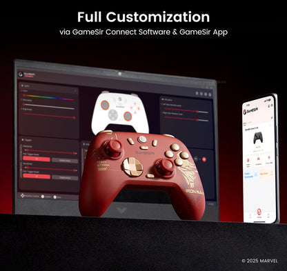 GameSir Nova 2 Lite Iron Man Edition PC Gamepad Wireless Controller for Windows iOS Android Mobile Steam Switch 2&1 Controle