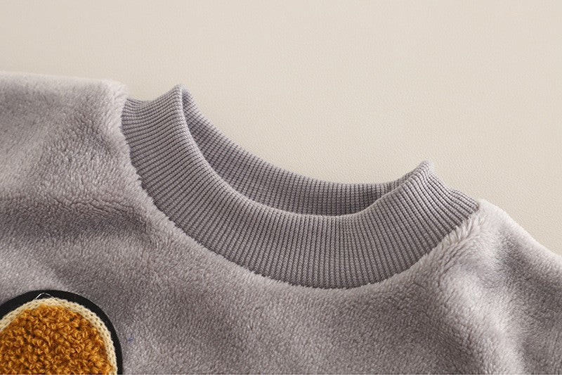 Autumn Winter Baby Boys Homewear Sets Fashion Cartoon Bear Flannel Fleece Clothes for 1-6 Years Kids Sleepwear Children Pajamas