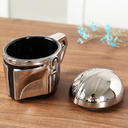The Mandalorian Mugs Star Wars Creative Mug Electroplated Ceramic Milk Coffee Cups Xmas Anniversary Valentines Birthday Gifts