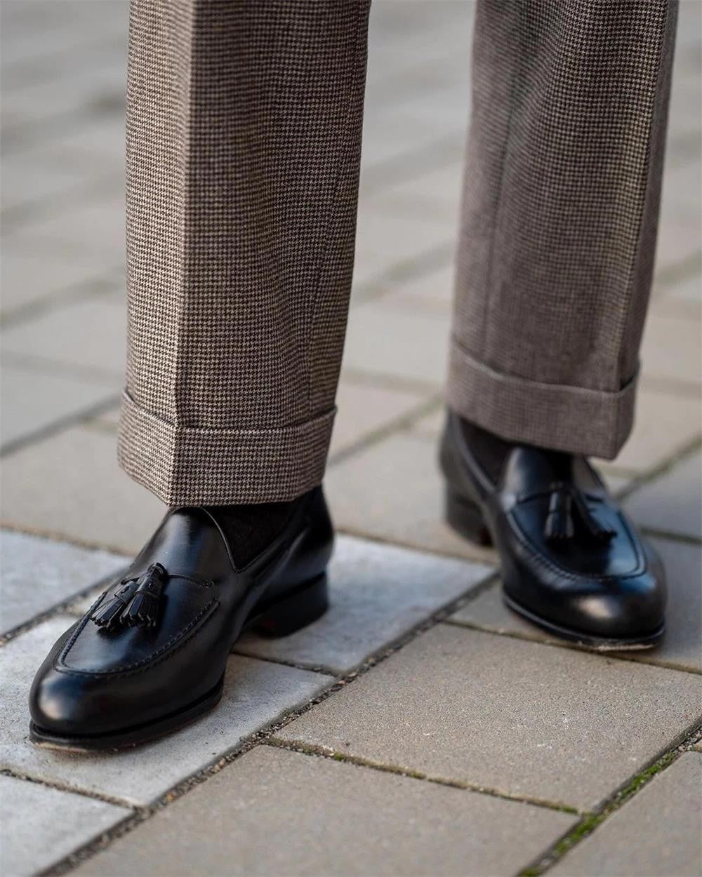 Autumn Winter New Woolen Men's Suit 2 piece Set Tailored suit jacket suit pants Beige Black Men's business suit