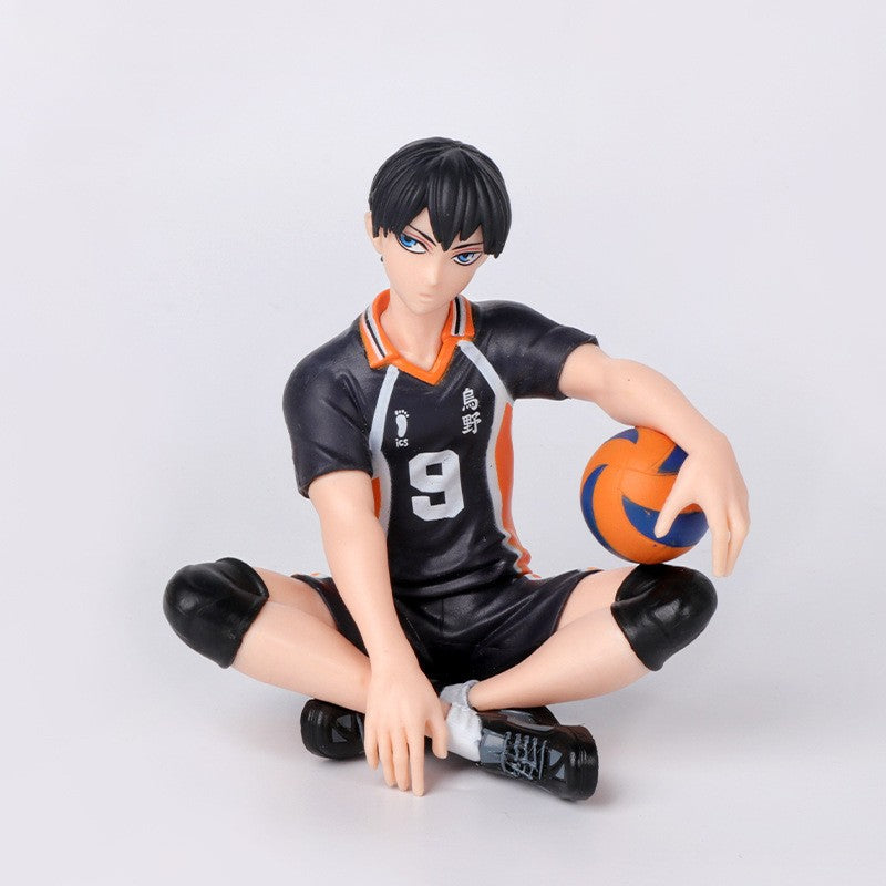 12,5cm Anime Haikyuu Figura Shoyo Hinata Modelo Brinquedo Boneco de Ação Noodle Stopper Tobio Kageyama Coleção de Voleibol Brinquedo de Caixa