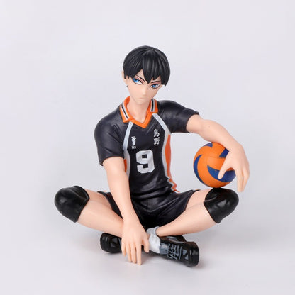 12,5cm Anime Haikyuu Figura Shoyo Hinata Modelo Brinquedo Boneco de Ação Noodle Stopper Tobio Kageyama Coleção de Voleibol Brinquedo de Caixa