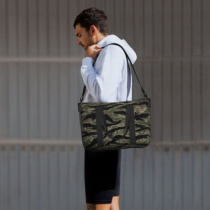 Tiger Stripe Camouflage Military Camo Beach Travel Bag Large Capacity Tote Bags for Gym Yoga Women Shopping Duffle Shoulder Bag