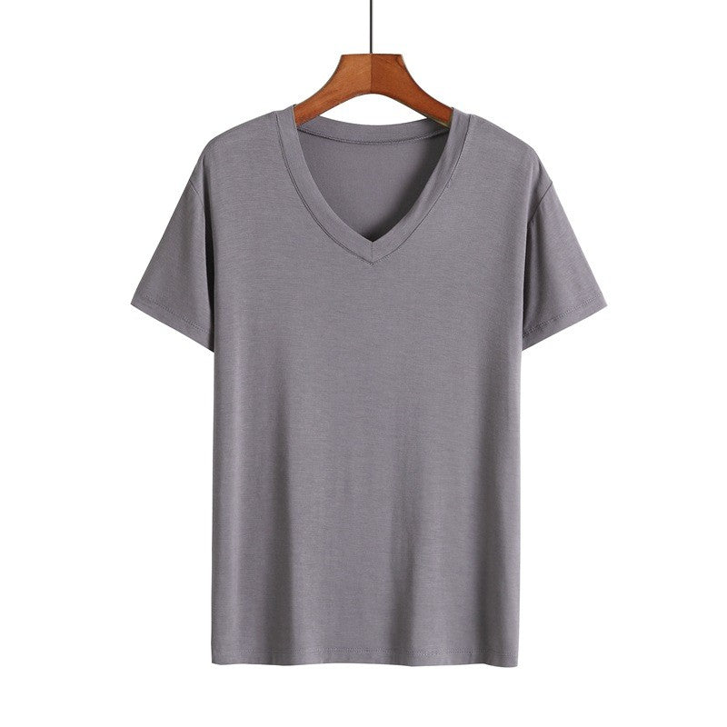 Summer Sleep Tops for Men Viscose Plus Size Pajamas Soft Modal Cotton Man Sleepwear Short Sleeve Sleep Tee Shirt Home Clothes